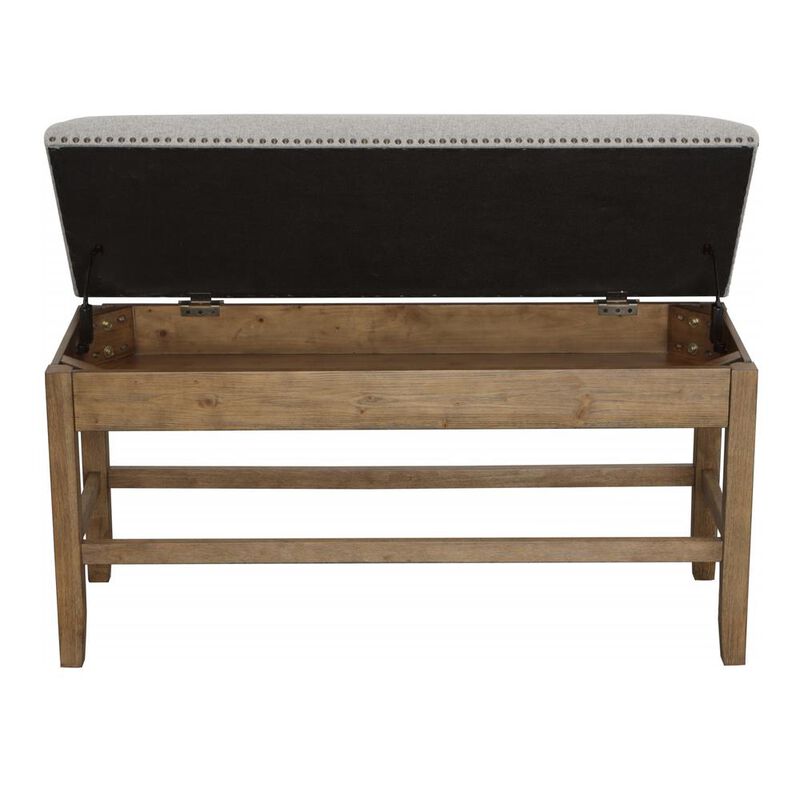 Grayson Counter Storage Bench w/Nailhead