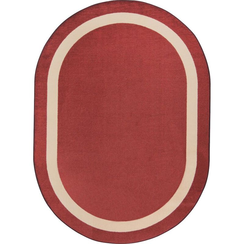 Joy Carpets Kid Essentials Portrait 10'9 x 13'2 Oval Area Rug in Color Heather