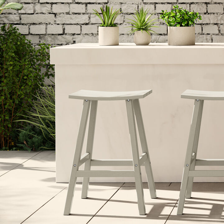 WestinTrends Westintrends 29" height Outdoor / Patio Saddle bar stool
