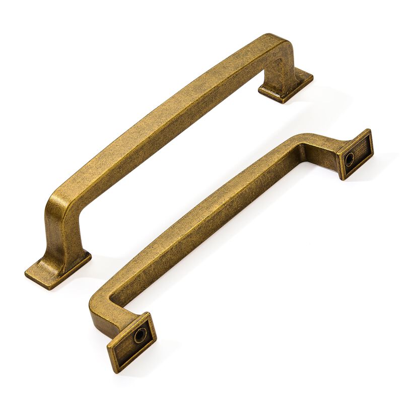 khtumeware 6 Pack 6-1/4 Inch Antique Brass Cabinet Pulls Vintage Drawer Pulls Kitchen Cabinet Hardware Kitchen Handles for Cabin