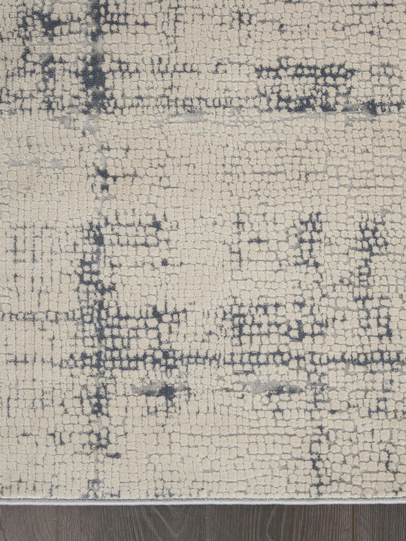 Rustic Textures RUS06 Ivory/Blue 3'11" x 5'11" Rug