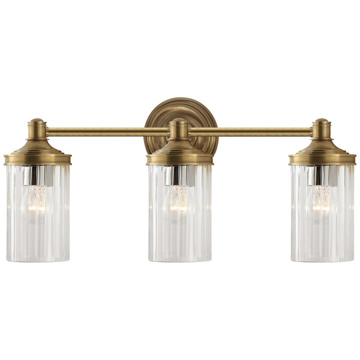Ava Triple Sconce in Hand-Rubbed Antique Brass
