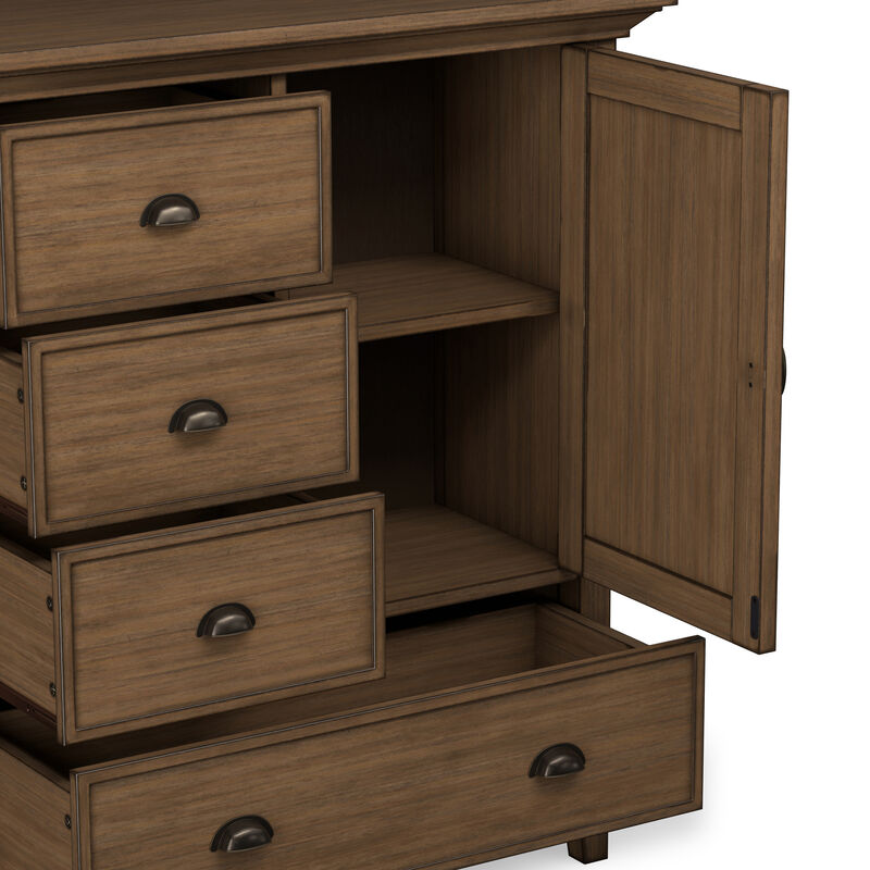Redmond SOLID WOOD 39 inch Wide Transitional Medium Storage Cabinet in Rustic Natural Aged Brown image number 8