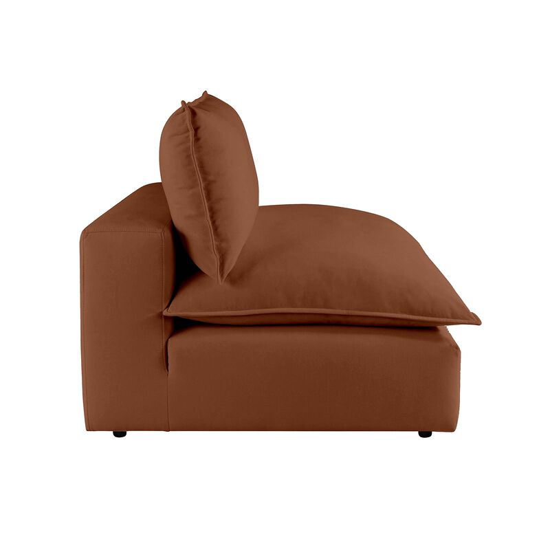 Cali Rust Performance Fabric Armless Chair image number 5