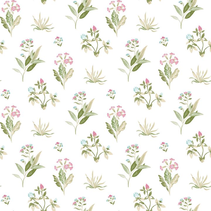 Cottage Chic Mazzetto Edra Green Wallpaper 84011