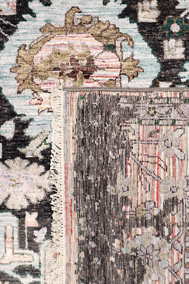 Pasargad Home Transitional Hand-Knotted Charcoal Area Rug- 9' 0" X 12' 0" image number 4