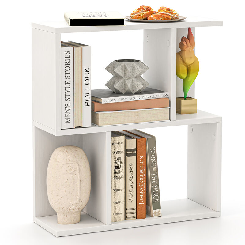 3-Tier Bookshelf with Display Shelf for Small Space