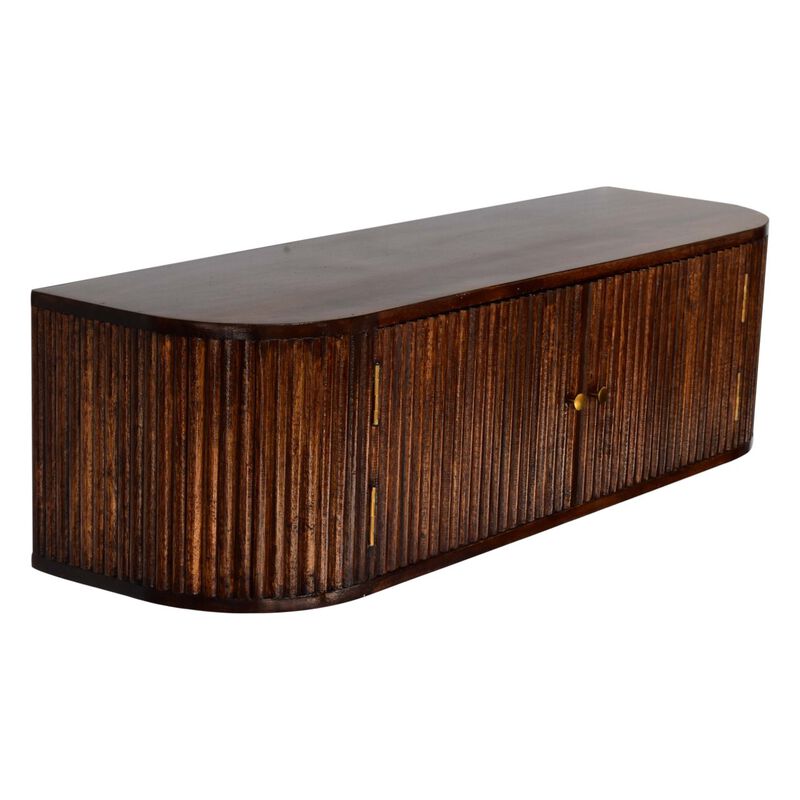 Artisan Furniture Solid Wood Chunky Chestnut Wall Mounted Console , Brown image number 6