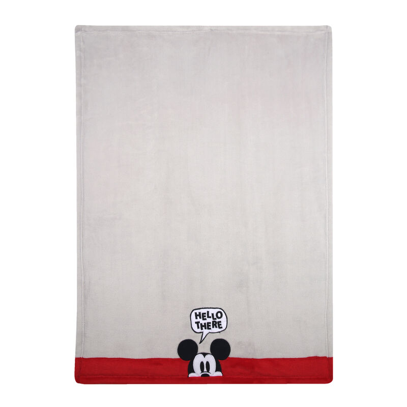 Lambs & Ivy Disney Baby Magical Mickey Mouse Baby Blanket - Gray/Red