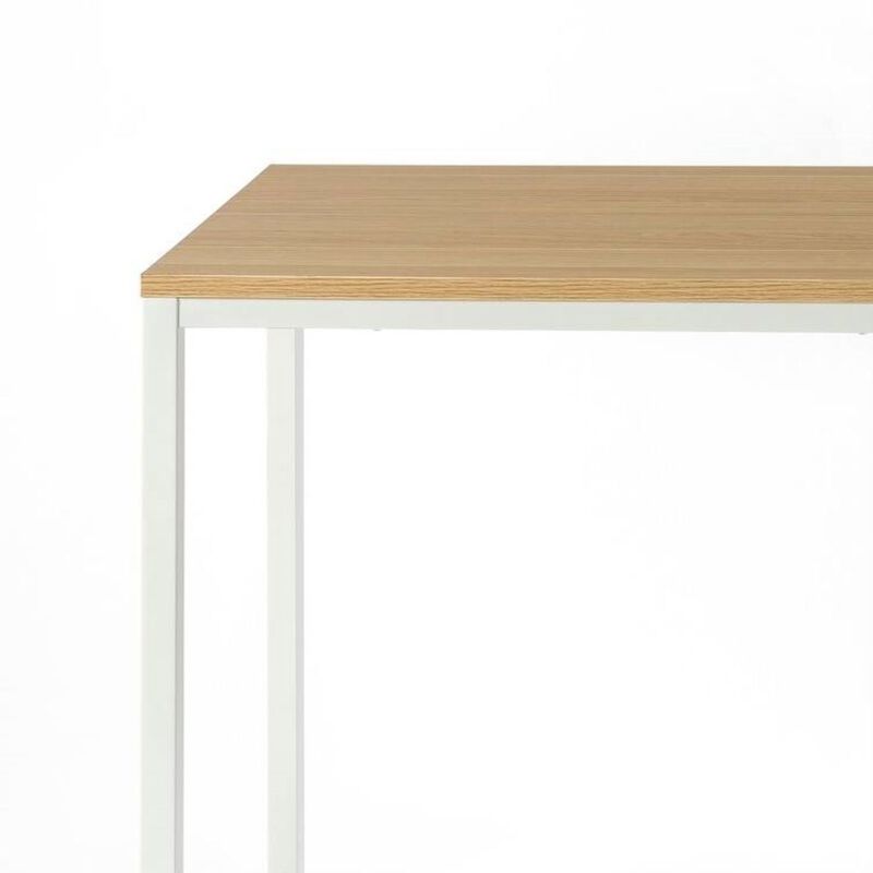 Hivvago Modern Home Office Desk with Metal Frame and Wood Table Top