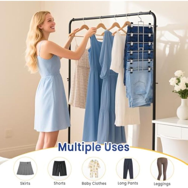 2-Pack Pants Hangers | European Beechwood Scarf & Jean Hangers for Closet Storage image number 3