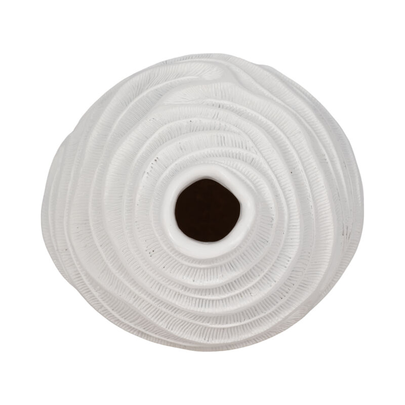 14" Coastal Coral Vase, White image number 5