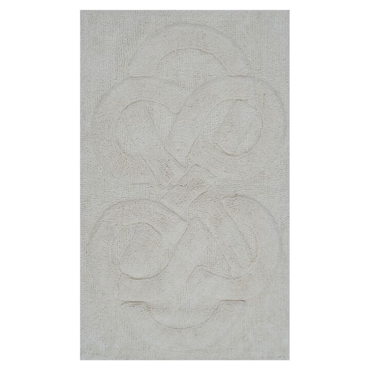 Knightsbridge Tuft Twisted 220 GSF Non Skid Back Bath Rug 20 x 30 - Natural