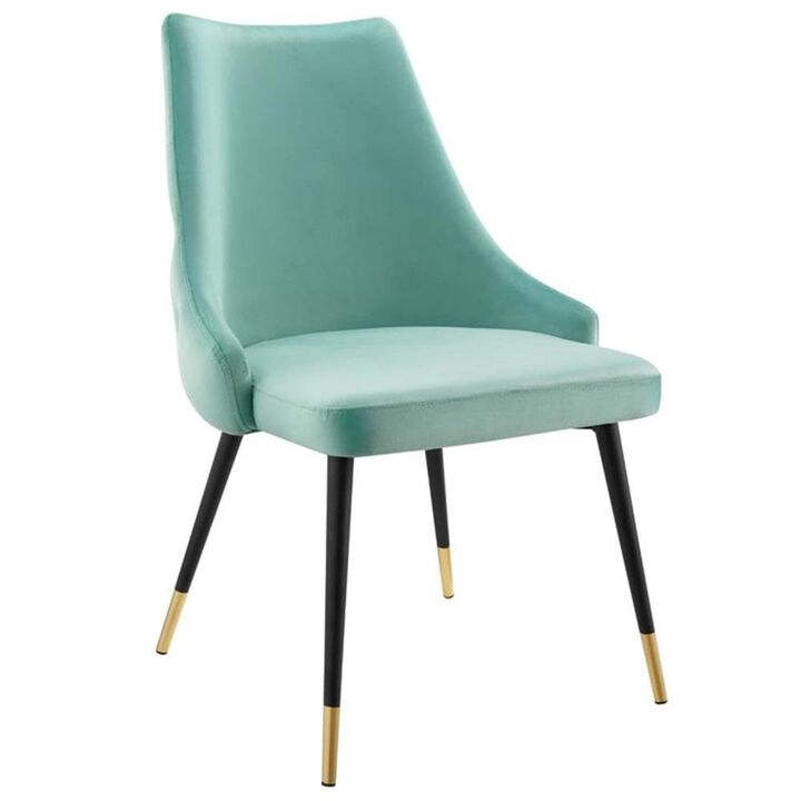 Modway EEI-3907-MIN Adorn Tufted Performance Velvet Dining Side Chair, Mint
