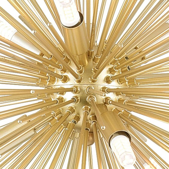 CWI Lighting Savannah 6 Light Chandelier With Gold Leaf Finish