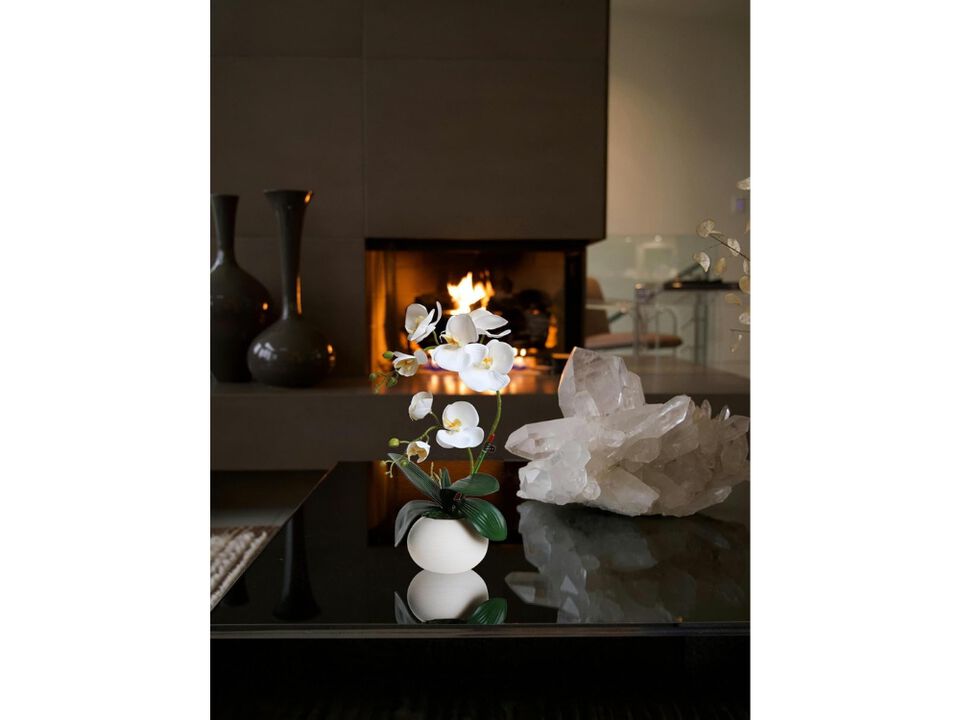 White Artificial Orchid Flowers Real Touch Vase Filler Tall