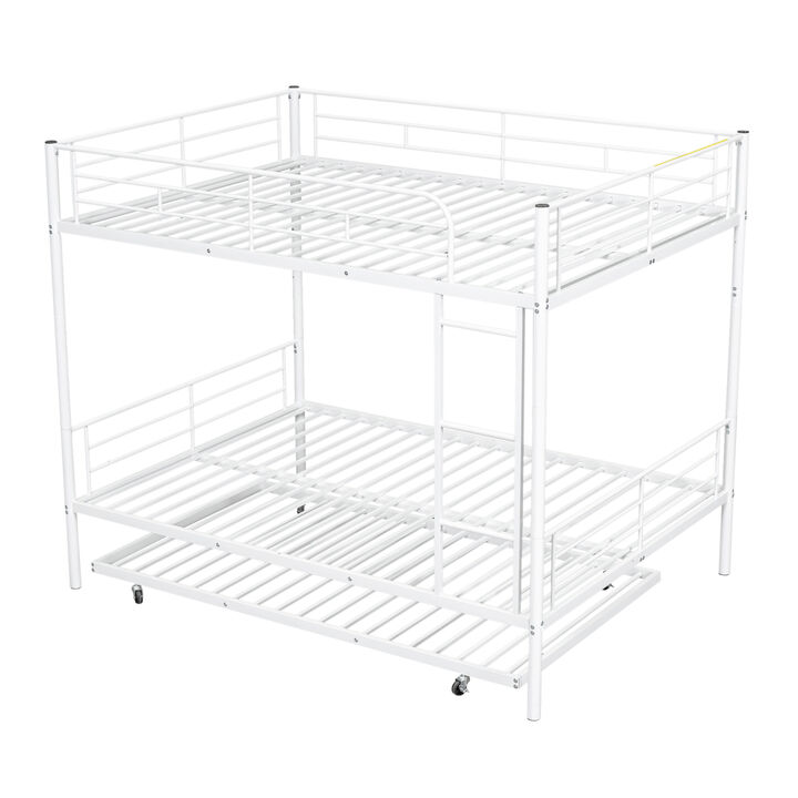 Merax Contemporary Iron Bunk Bed with Chrome Finish