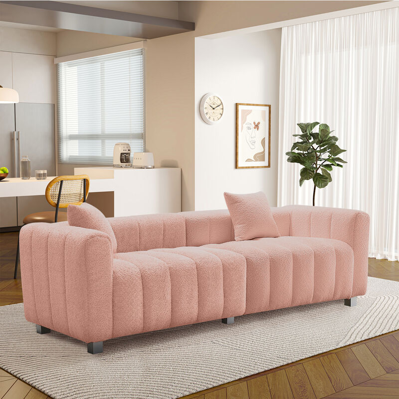 Fremro 83.46'' Premium Velvet Sofa image number 2