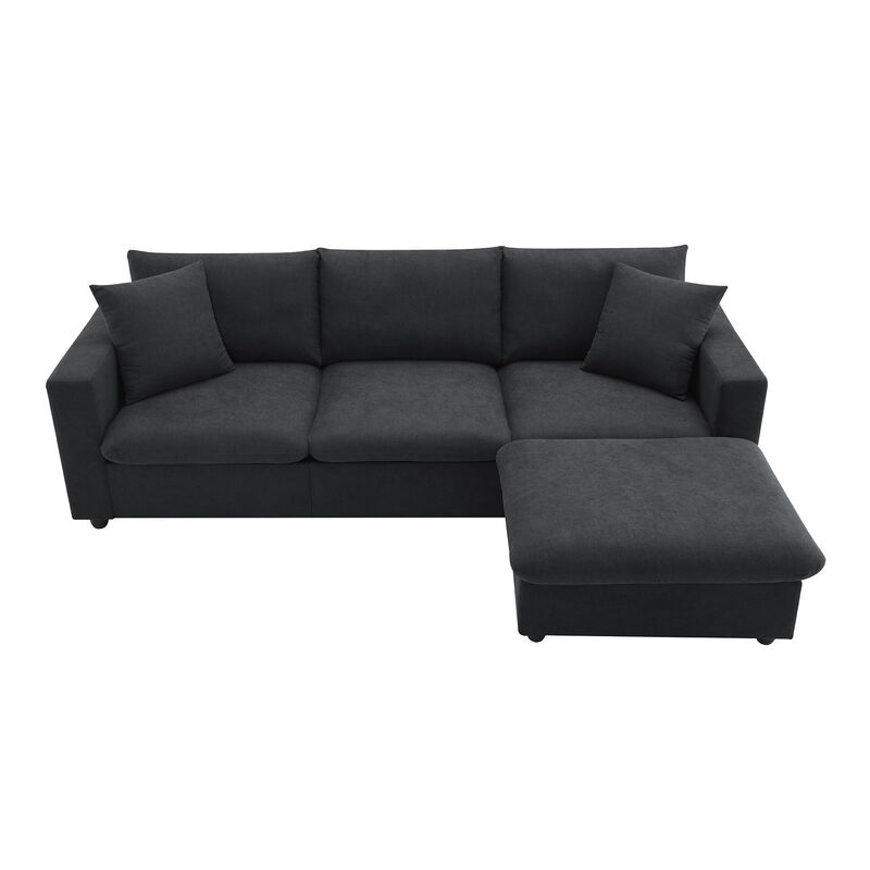 Merax Modern L-shaped Couch Set Sectional Sofa