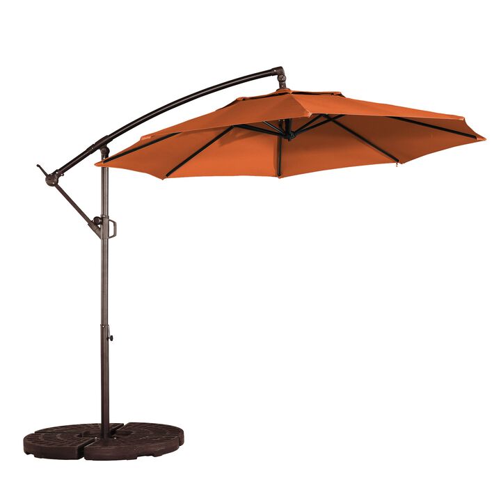 10 FT Cantilever Patio Umbrella Offset Patio Umbrella Crank Large Outdoor Umbrella Pool Umbrella for Backyard Garden Deck Pool, Navy Blue