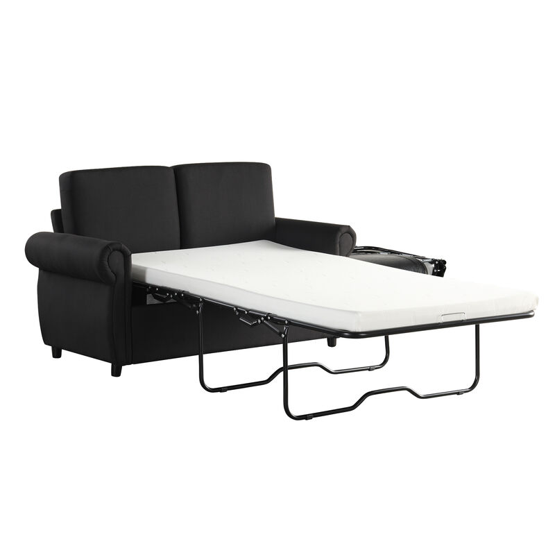 Merax Pull Out Sofa Bed Loveseat Futon with 2 USB Ports