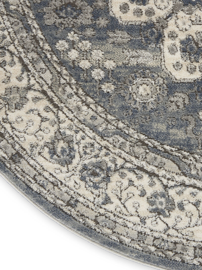 Quarry QUA07 Gray/Ivory 7&rsquo;10&rdquo; x Round Rug image number 3