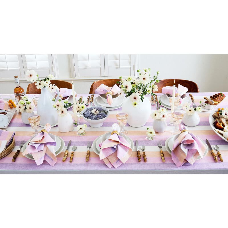 Solino Home 100% Pure Linen Tablecloth - Gelato Stripe