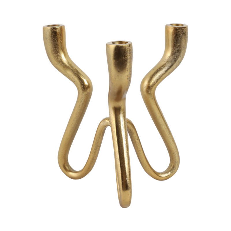 10x9" Loopy 3-taper Holder, Gold image number 3