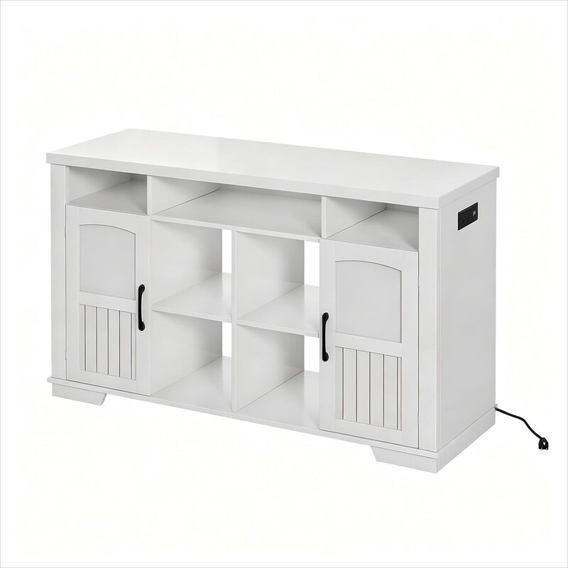 55-75 Gallon Fish Tank Stand with Power Outlet, Aquarium Stand with Cabinets, Shelves for Fish Tank Accessories, Farmhouse Fish Stand Up to 1000LBS image number 0