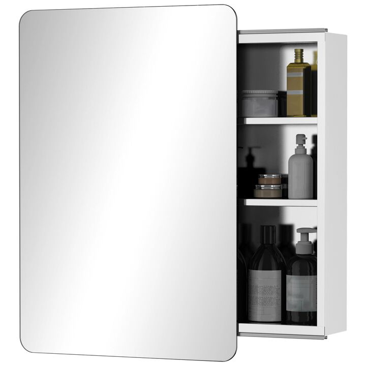 Mirrored Bathroom Cabinet: 18"x26" Stainless Steel Wall Organizer