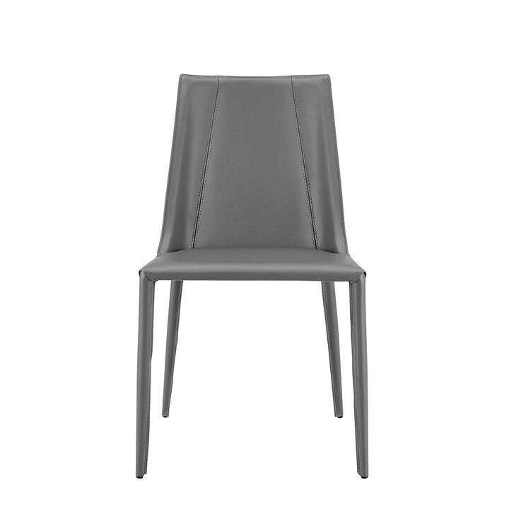 Leather Upholstered Dining Side Chair &ndash; Modern Design with Cushioned Seat