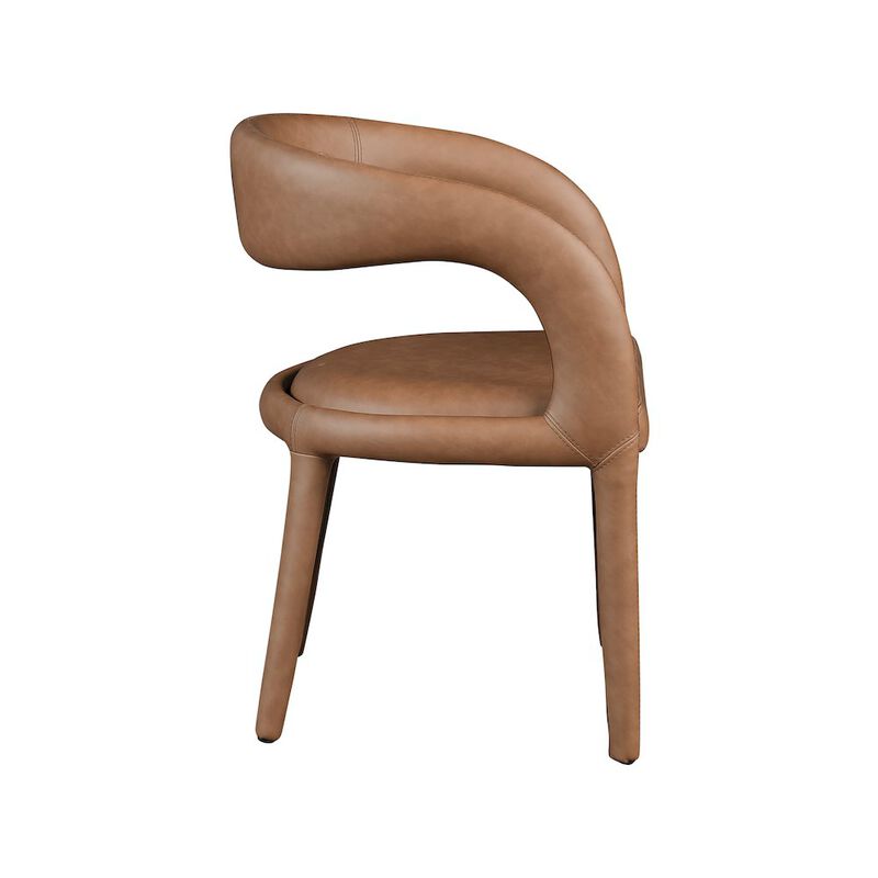 Meridian Furniture Sylvester Brown Vegan Leather Dining Chair