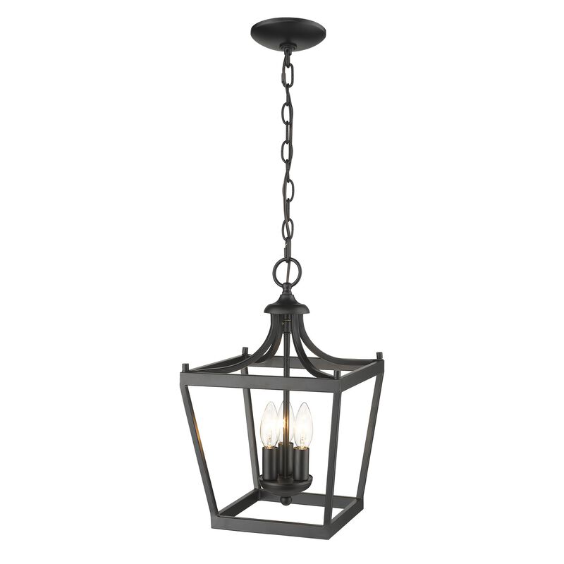 Hivvago Vintage Black Metal Tapered Hanging Light
