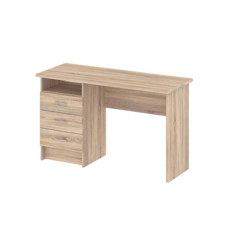 Tvilum Whitman Desk with 3 Drawers, Oak Structure