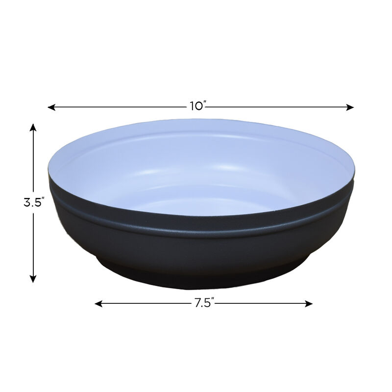 Handmade Decorative Bowls Iron 26.5x26.5x8 Cms Gray  BBH Home's