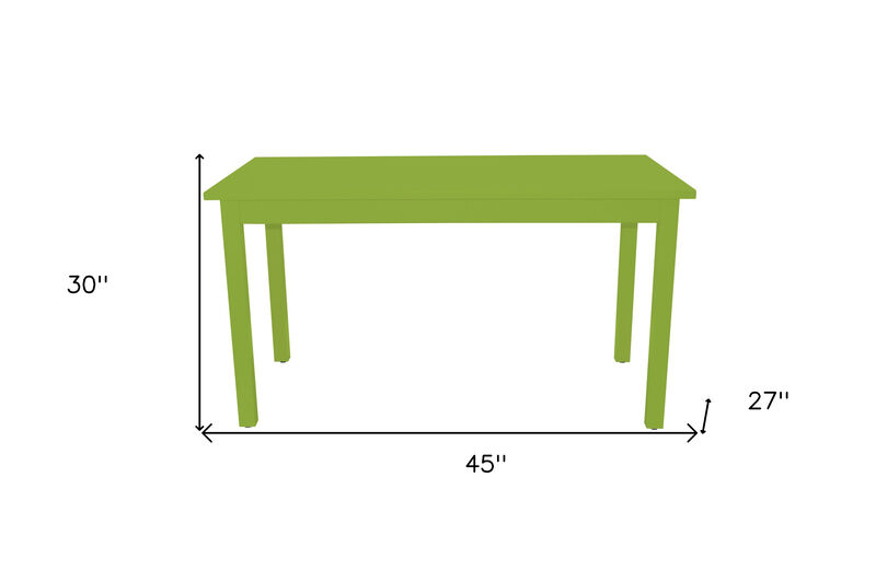 HomeRoots 48" Chartreuse Solid Wood Dining Table
