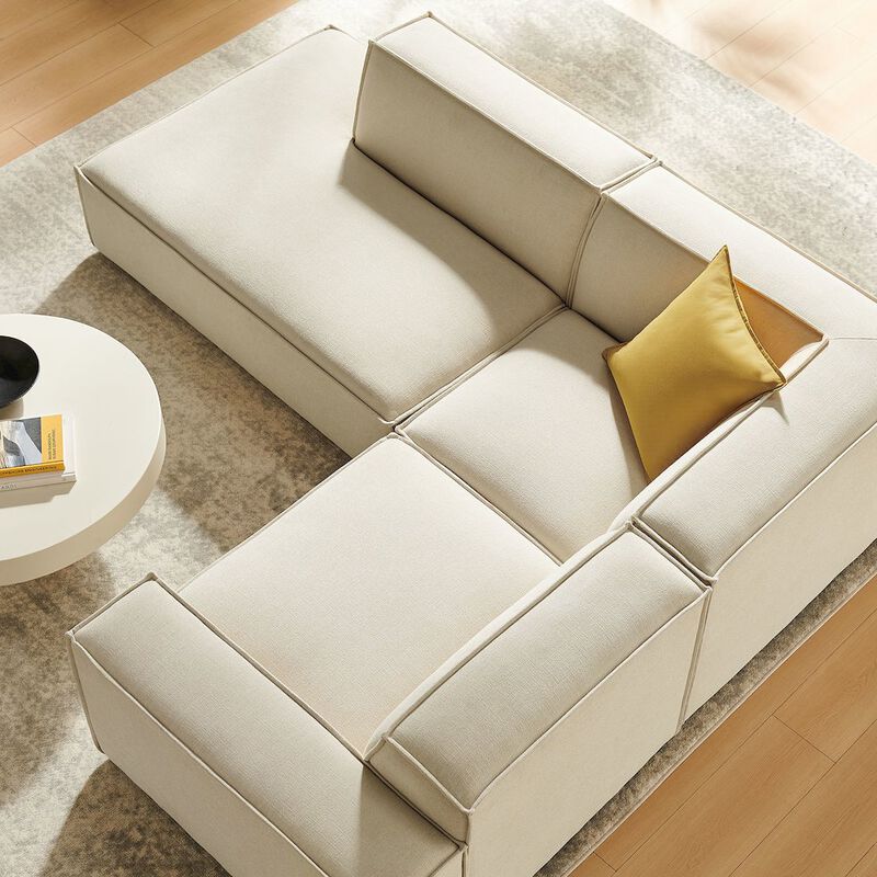 Restore 3-Piece Performance Fabric Upholstered Modular L-Shaped Sectional Sofa image number 9