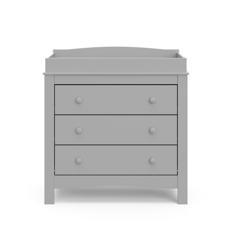 Graco Noah 3 Drawer Chest with Changing Topper (Pebble Gray)