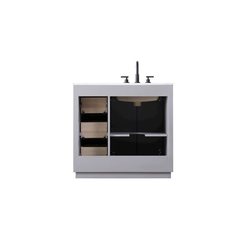 Elegant Kitchen and Bath 36 inch Single Bathroom Vanity in Grey