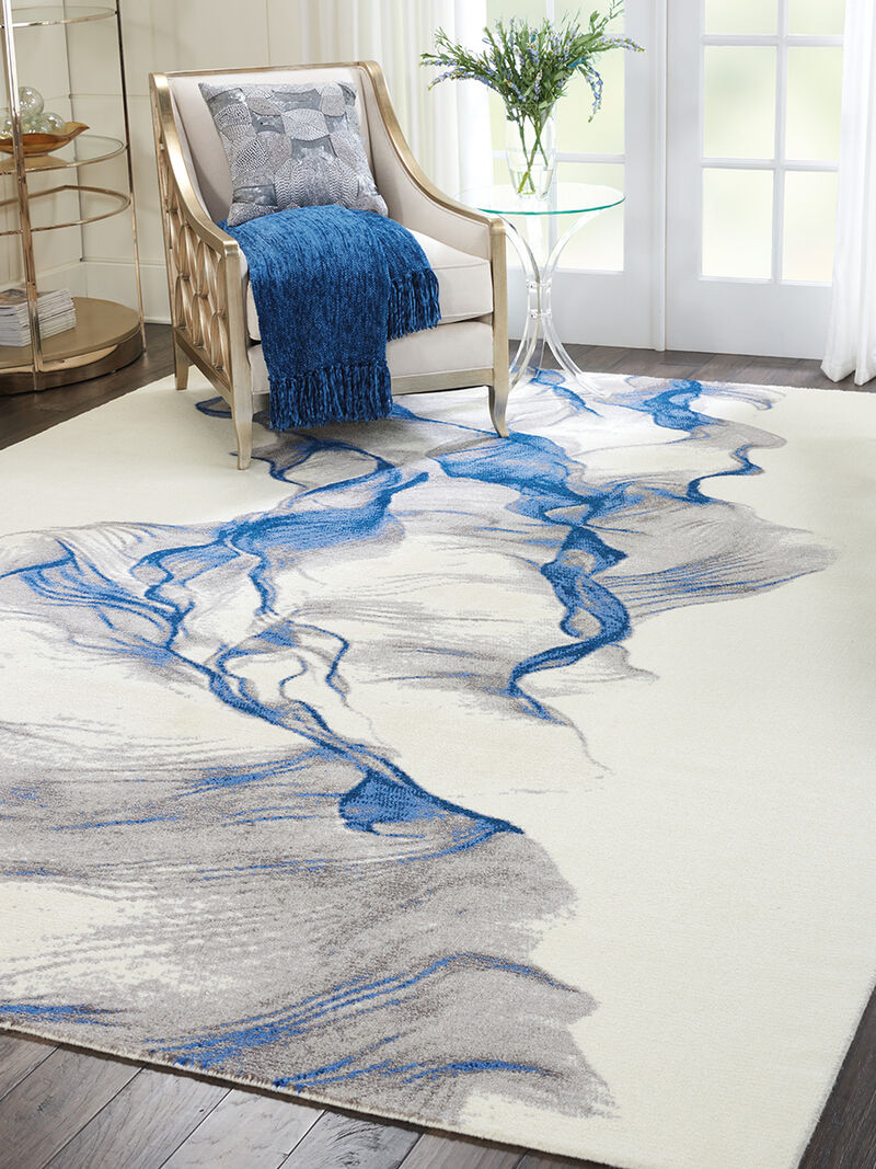 Twilight TWI27 Ivory/Blue 8' x Round Rug