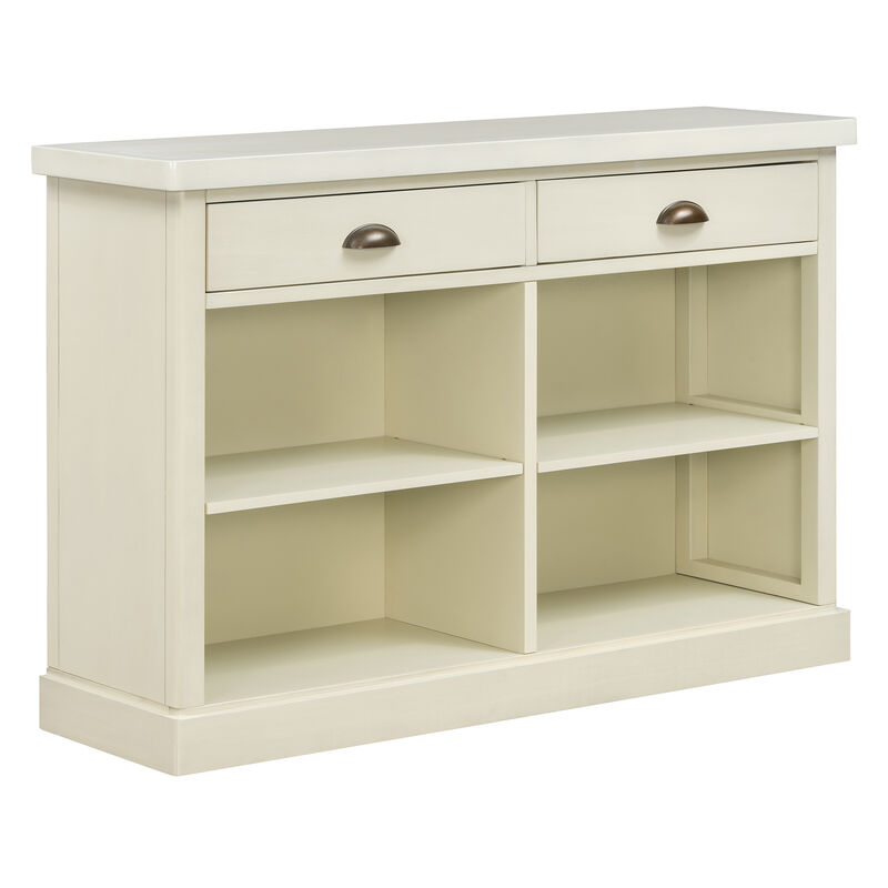 Hegrer 2 Drawers and Open Storage Shelves  Console Table image number 8