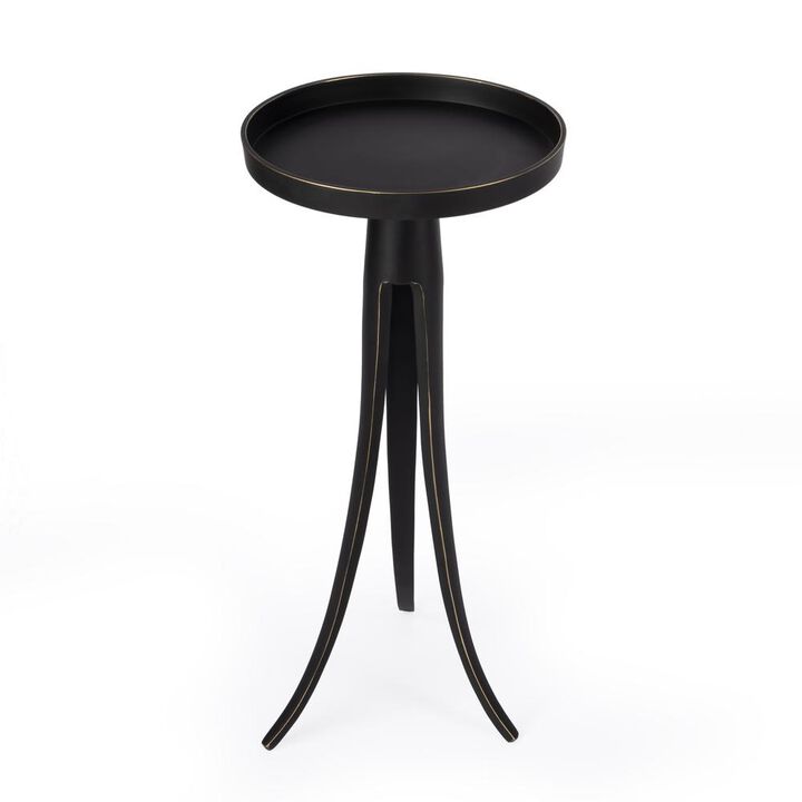 Butler Specialty Monique Large Pedestal Side Table, Black