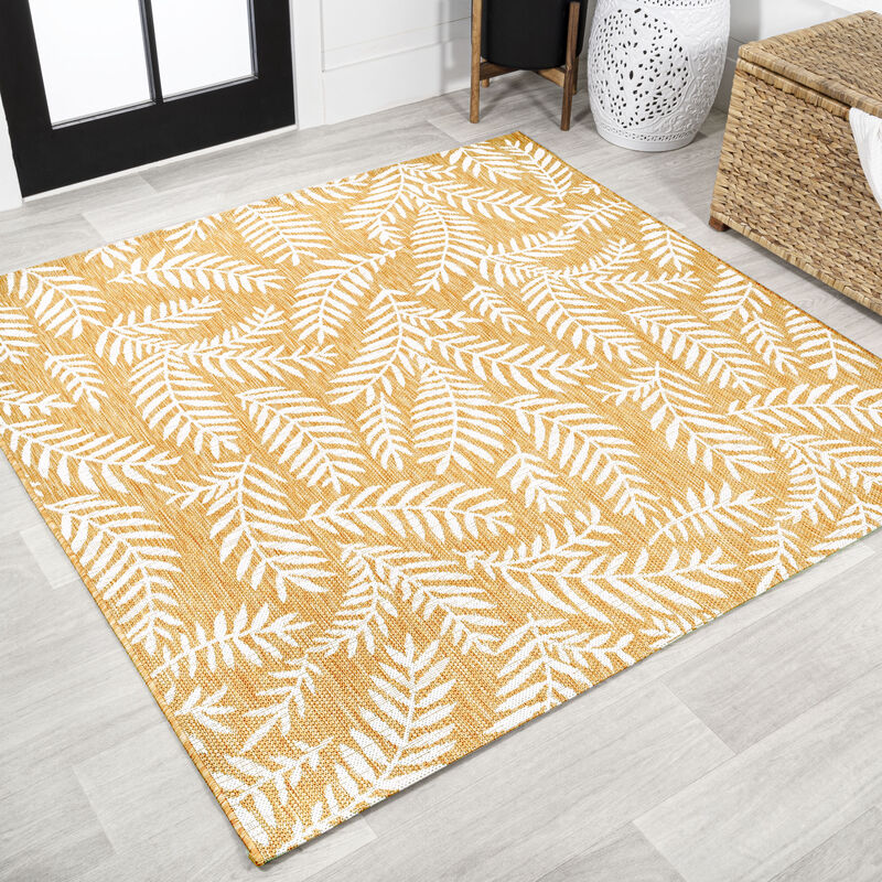 Nevis Palm Frond Square Indoor/Outdoor Area Rug
