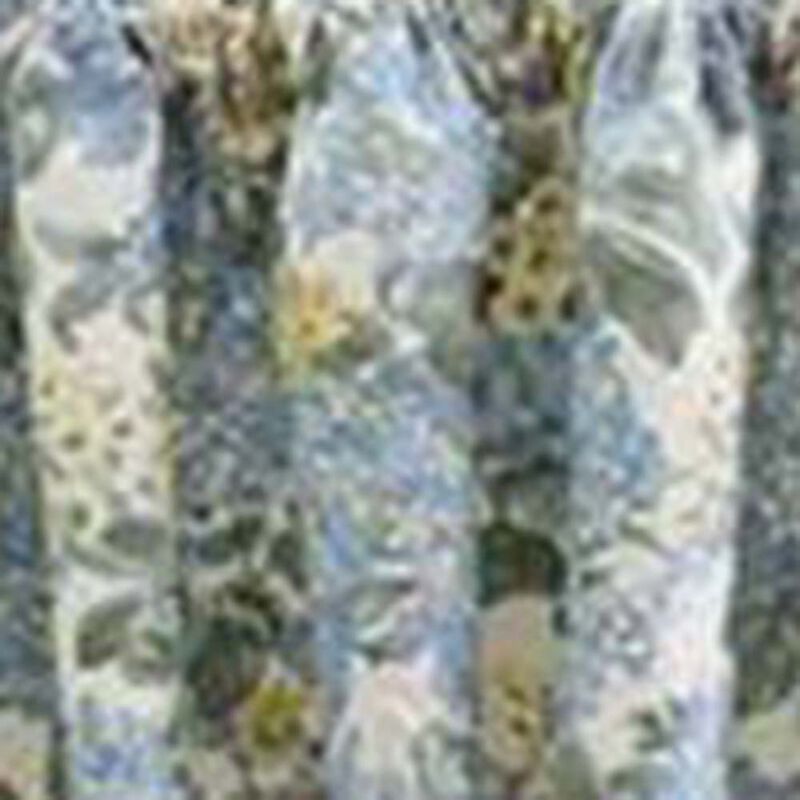 Ellis Hydrangea Classic Pattern Printed 3" Rod Pocket Window Tailored Valance 70"x12" Blue