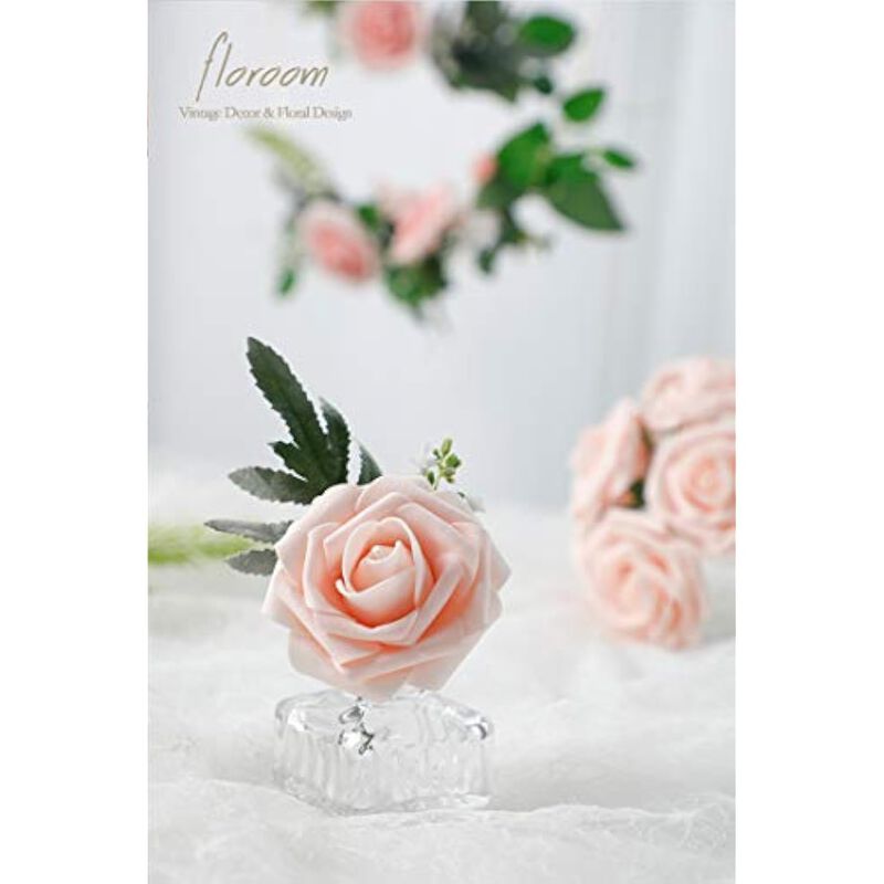 25 Piece Artificial Rose Flower Stems Wedding Centerpiece Decor image number 3