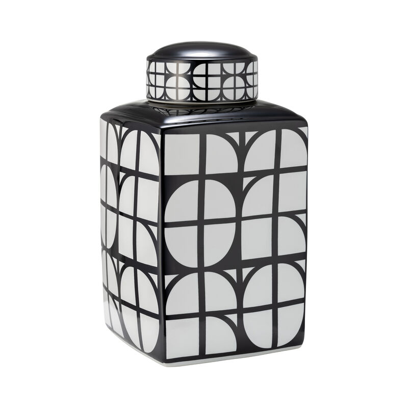 16"H Square Jar W/ Lid image number 1
