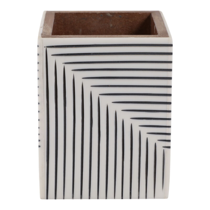 Ridged Lines Resin Pencil Cup image number 3