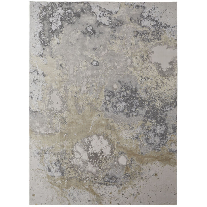 4 x 6 gray Abstract Area Rug