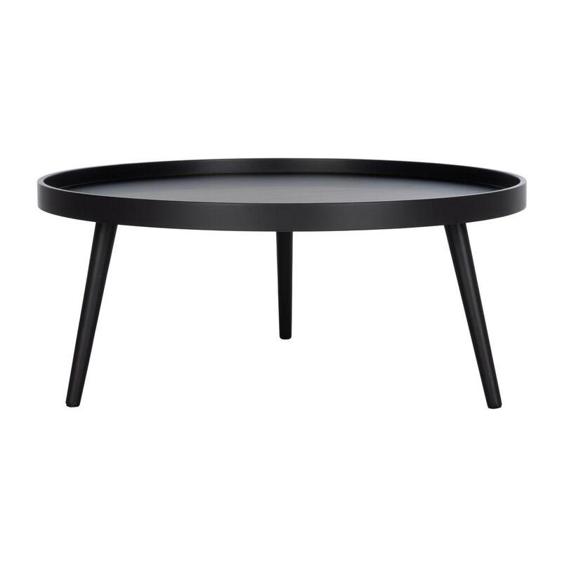 Safavieh Fritz Round Tray Top Coffee Table, Black
