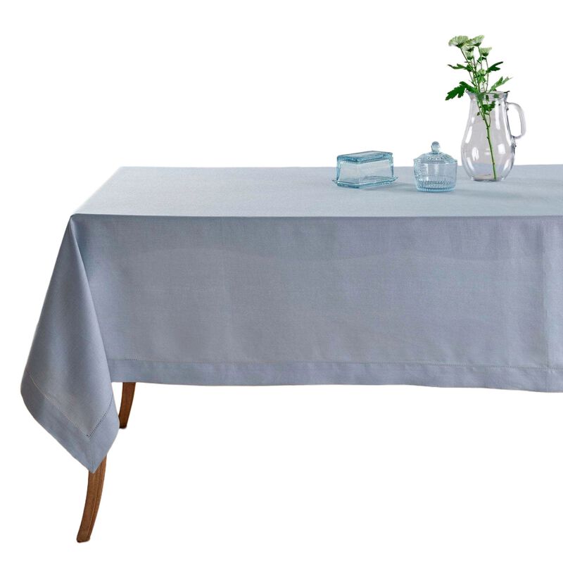 Solino Home Classic Hemstitch 100% Linen Tablecloth &ndash; Handcrafted, Machine Washable, Perfect for Holiday and Everyday Dining